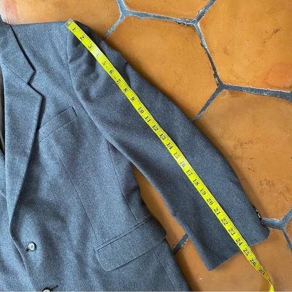 Alexandre of England Brown 100% Wool 2 Button Blazer Jacket - Size 46 - Picture 8 of 10